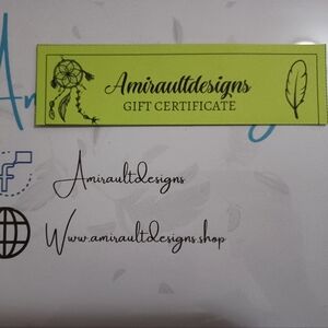 Amiraultdesigns gift cards ( physical )